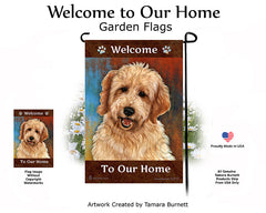 Goldendoodle Welcome To Our Home - Garden Flag