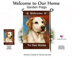 Labrador Retriever American Yellow Welcome To Our Home - Garden Flag
