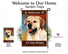 Labrador Retriever English Yellow Welcome To Our Home - Garden Flag