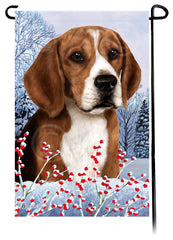 Beagle - Winterberries Garden Flag