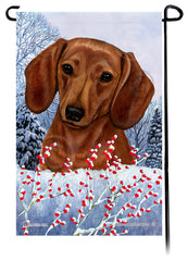 Dachshund (SH Red) - Winterberries Garden Flag