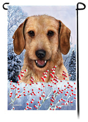 Dachshund (WH Wheaten) - Winterberries Garden Flag