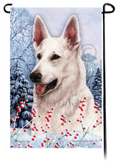 German Shepherd (White) - Winterberries Garden Flag