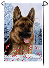 German Shepherd (Red Sable) - Winterberries Garden Flag