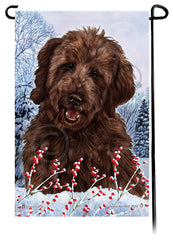 Goldendoodle (Chocolate) - Winterberries Garden Flag