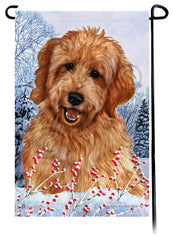 Goldendoodle (Red) - Winterberries Garden Flag