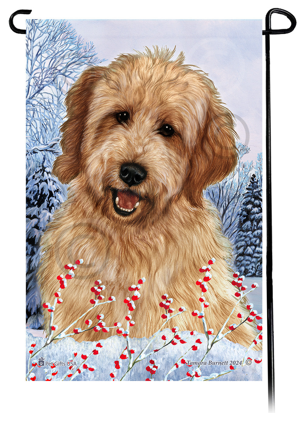 Goldendoodle (Apricot) - Winterberries Garden Flag