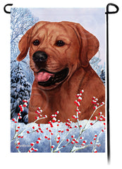 Labrador Retriever (English Red) - Winterberries Garden Flag