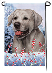 Labrador Retriever (English Silver) - Winterberries Garden Flag