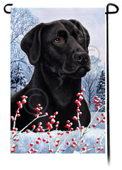Labrador Retriever (American Black) - Winterberries Garden Flag