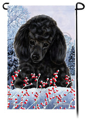 Poodle (Black) - Winterberries Garden Flag