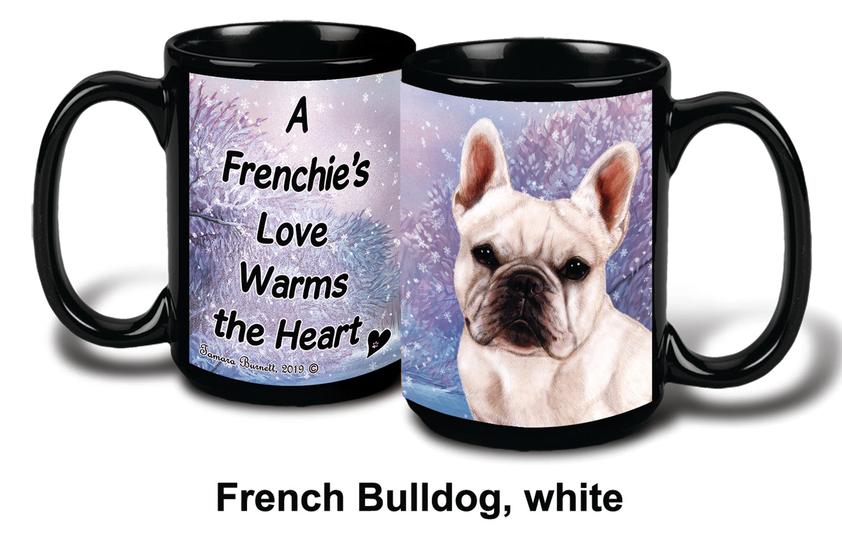 French Bulldog White Winter Mug 15 oz