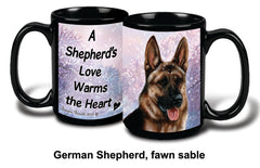 German Shepherd Lt Fawn Winter Mug 15 oz
