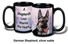 German Shepherd Silver Sable Winter Mug 15 oz