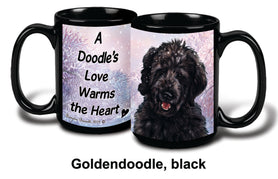 Goldendoodle Black Winter Mug 15 oz