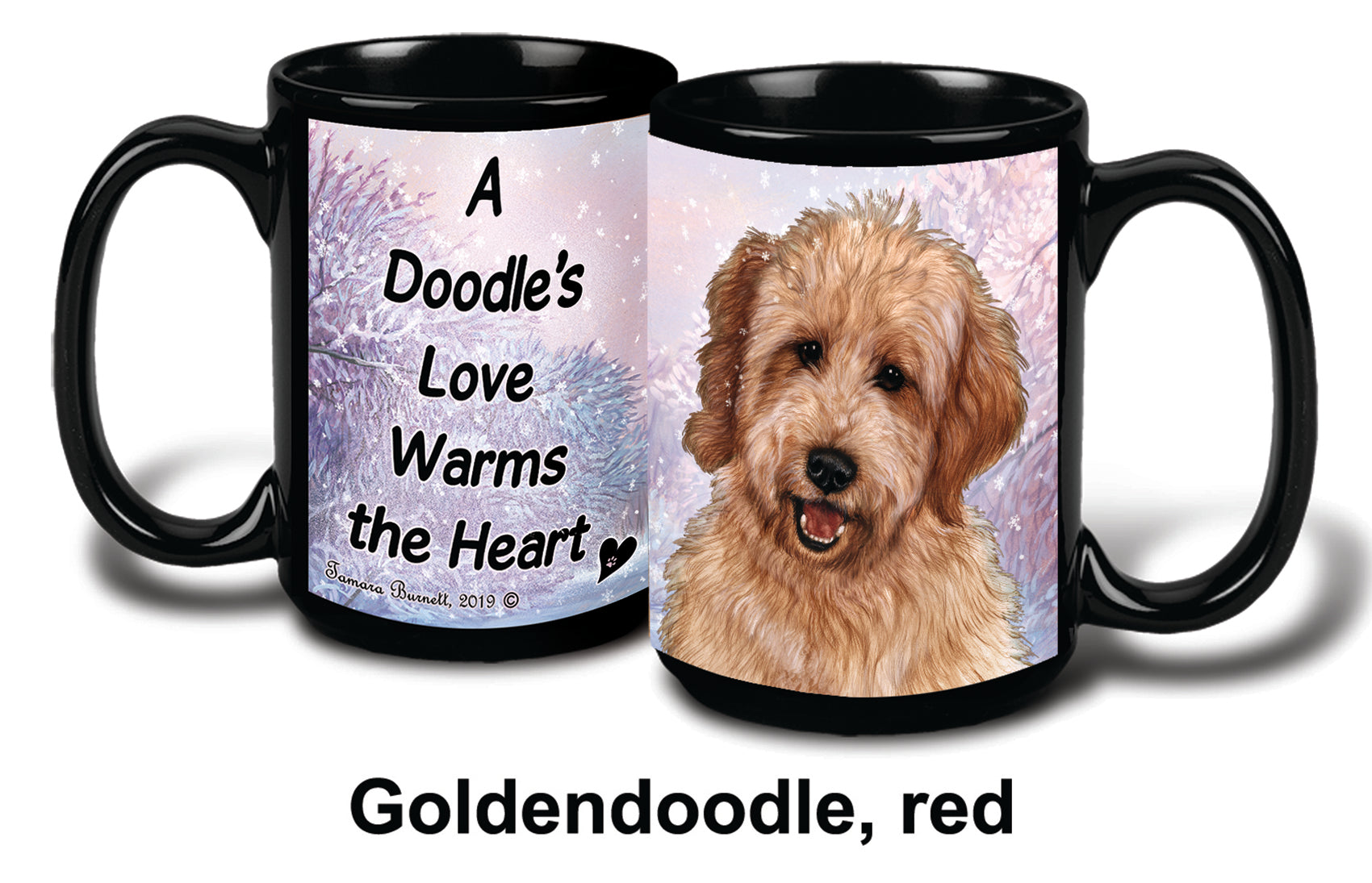 Goldendoodle Red Winter Mug 15 oz