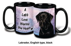 Labrador (English) Black Winter Mug 15 oz