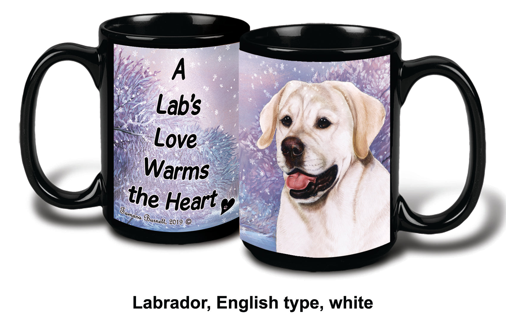 Labrador (English) White Winter Mug 15 oz