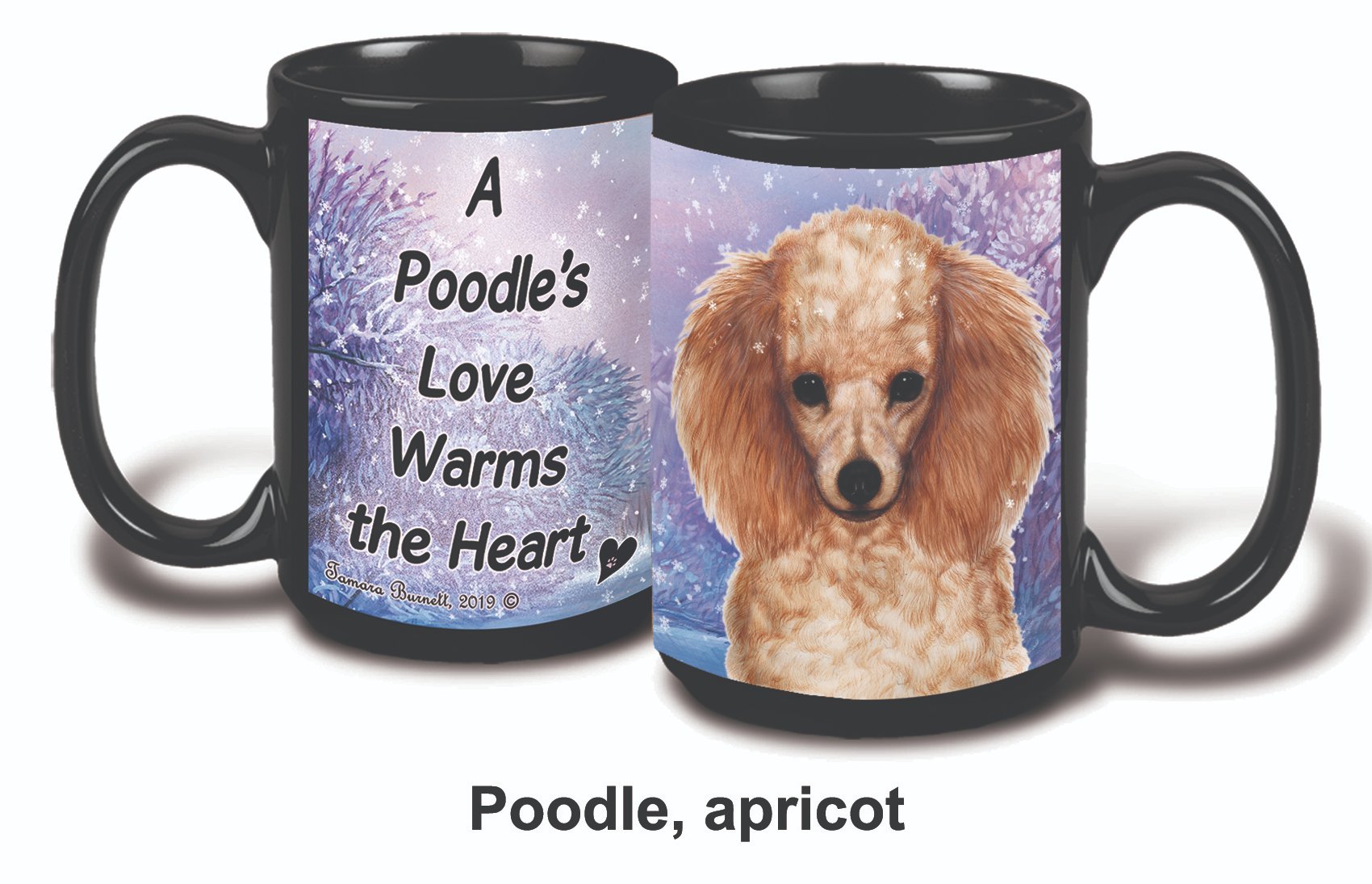 Poodle Apricot Winter Mug 15 oz