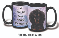 Poodle Black and Tan Winter Mug 15 oz