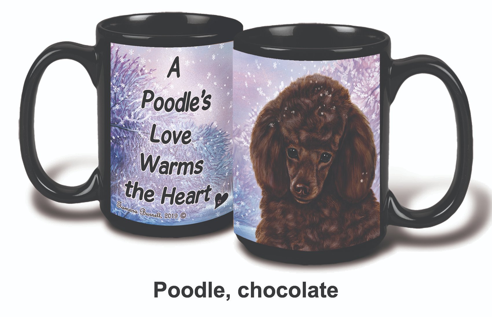 Poodle Chocolate Winter Mug 15 oz
