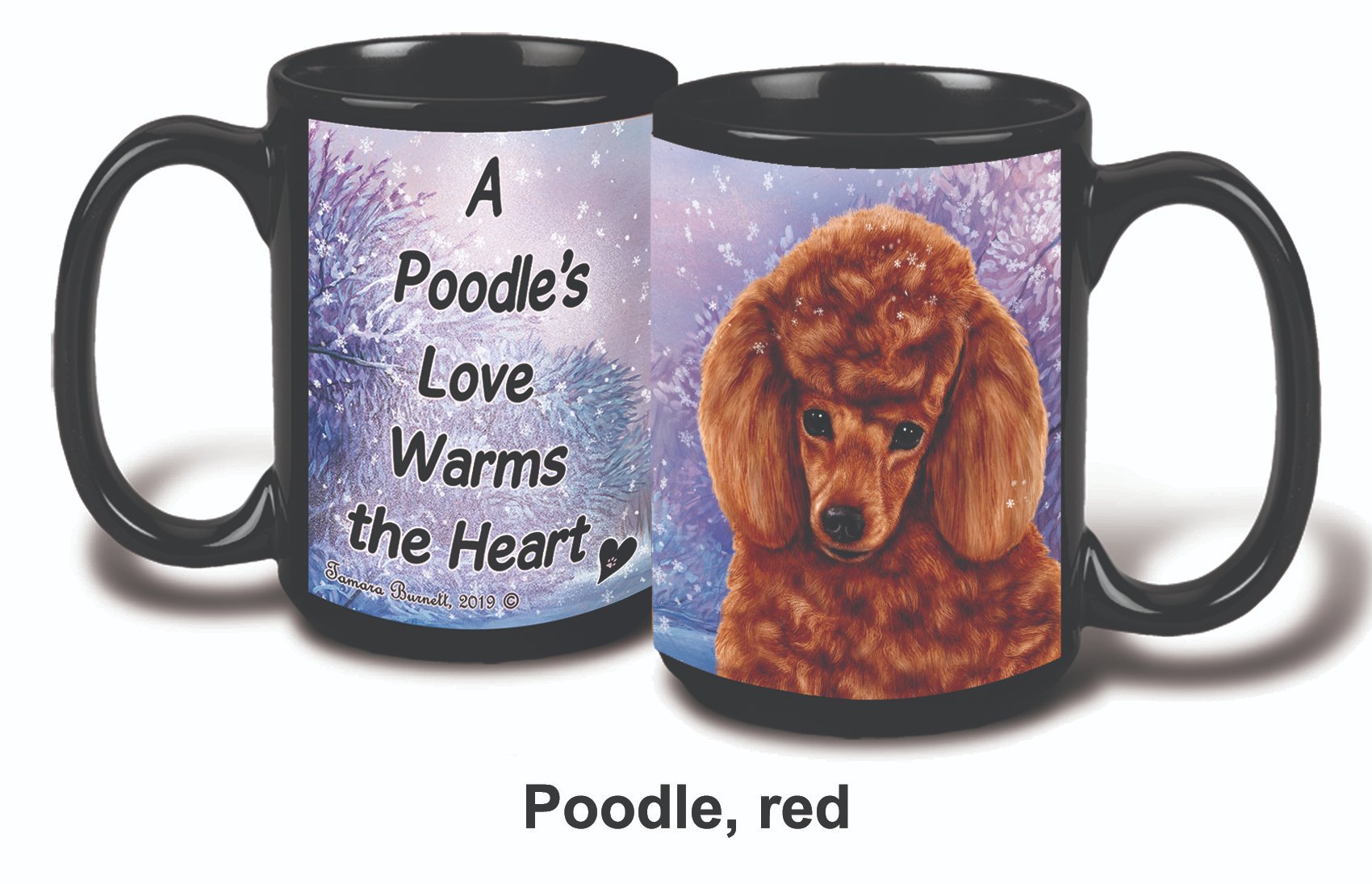 Poodle Red Winter Mug 15 oz
