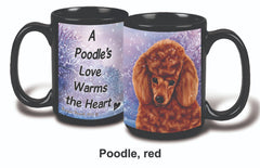 Poodle Red Winter Mug 15 oz