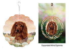 Dachshund (Longhair, Red) - Wind Spinner