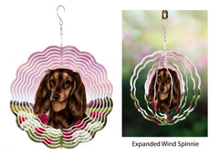 Dachshund (Longhair, Chocolate And Tan) - Wind Spinner
