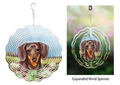 Dachshund (Shorthair, Black and Tan Style 2) - Wind Spinner