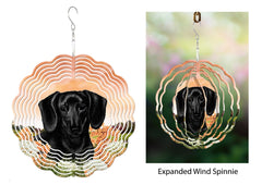 Dachshund (Shorthair, Black) - Wind Spinner