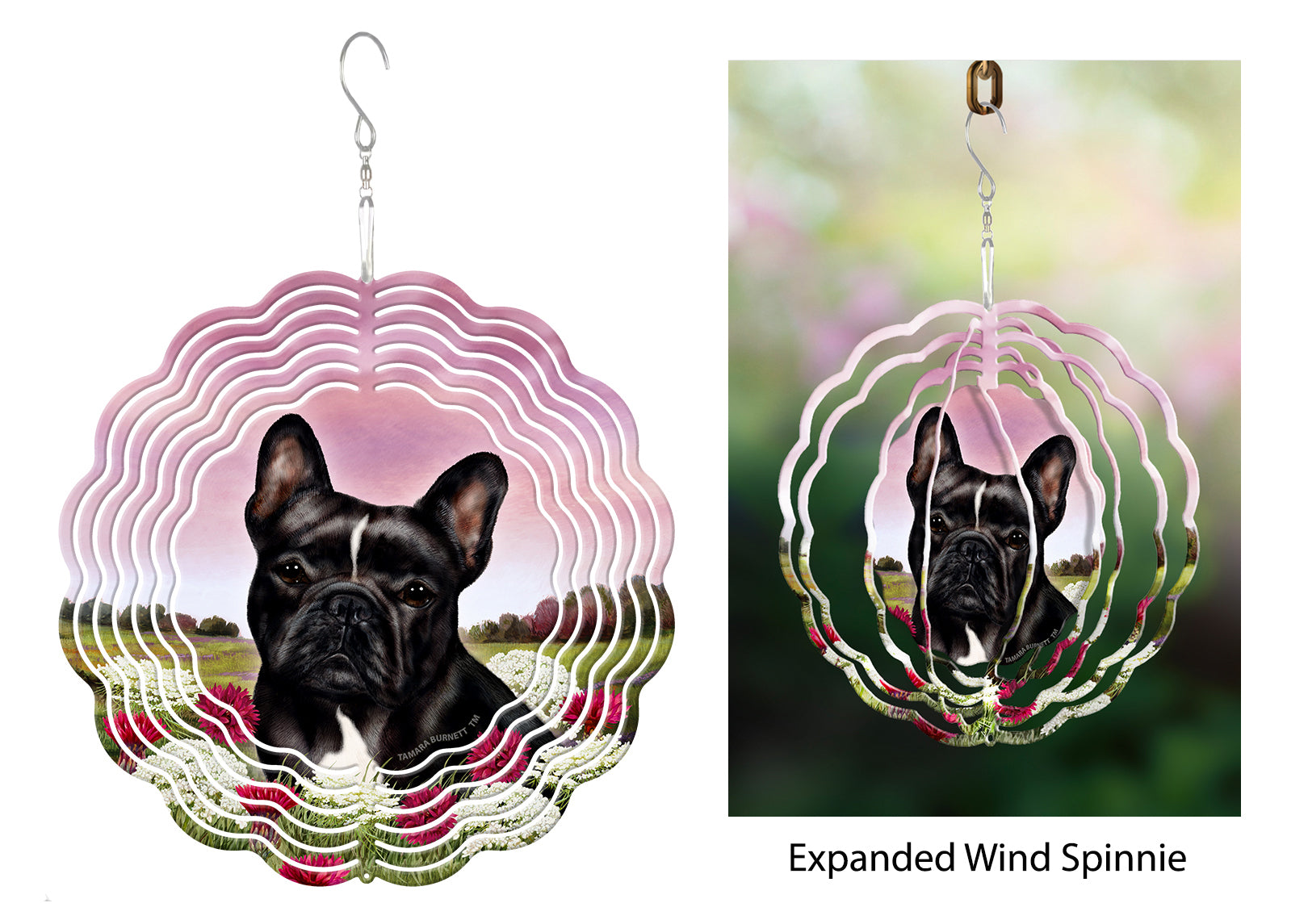 French Bulldog (Black And White) - Wind Spinner