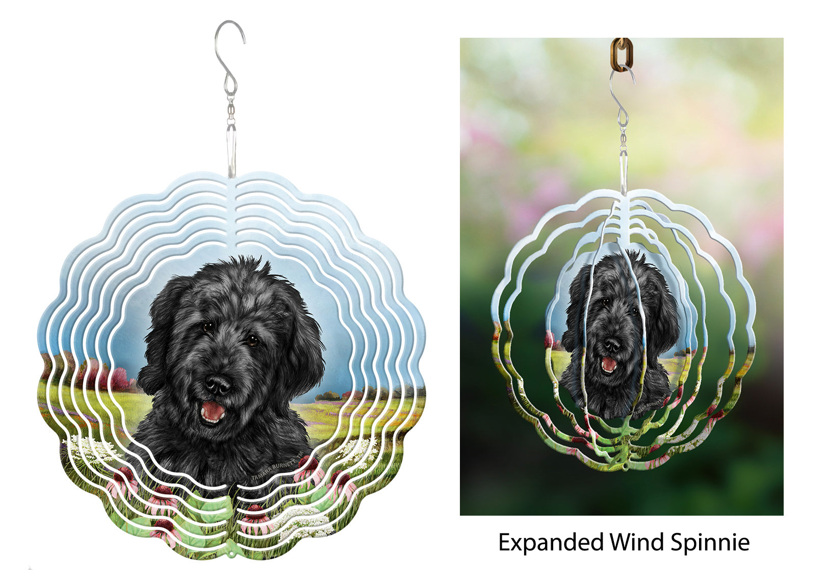 Goldendoodle (Black) - Wind Spinner