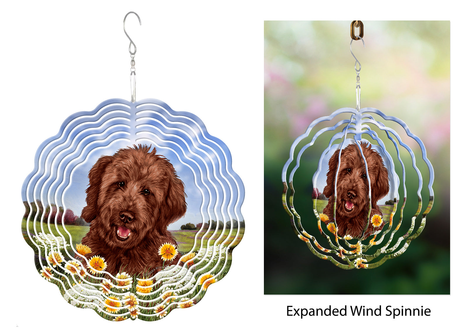 Goldendoodle (Chocolate) - Wind Spinner