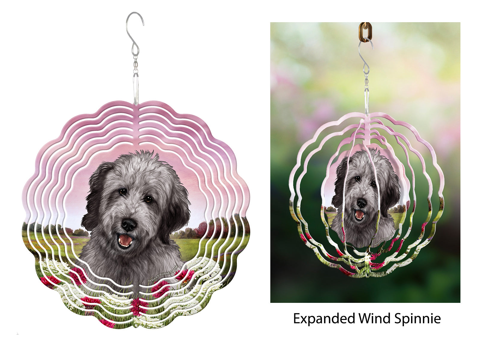 Goldendoodle (Grey) - Wind Spinner