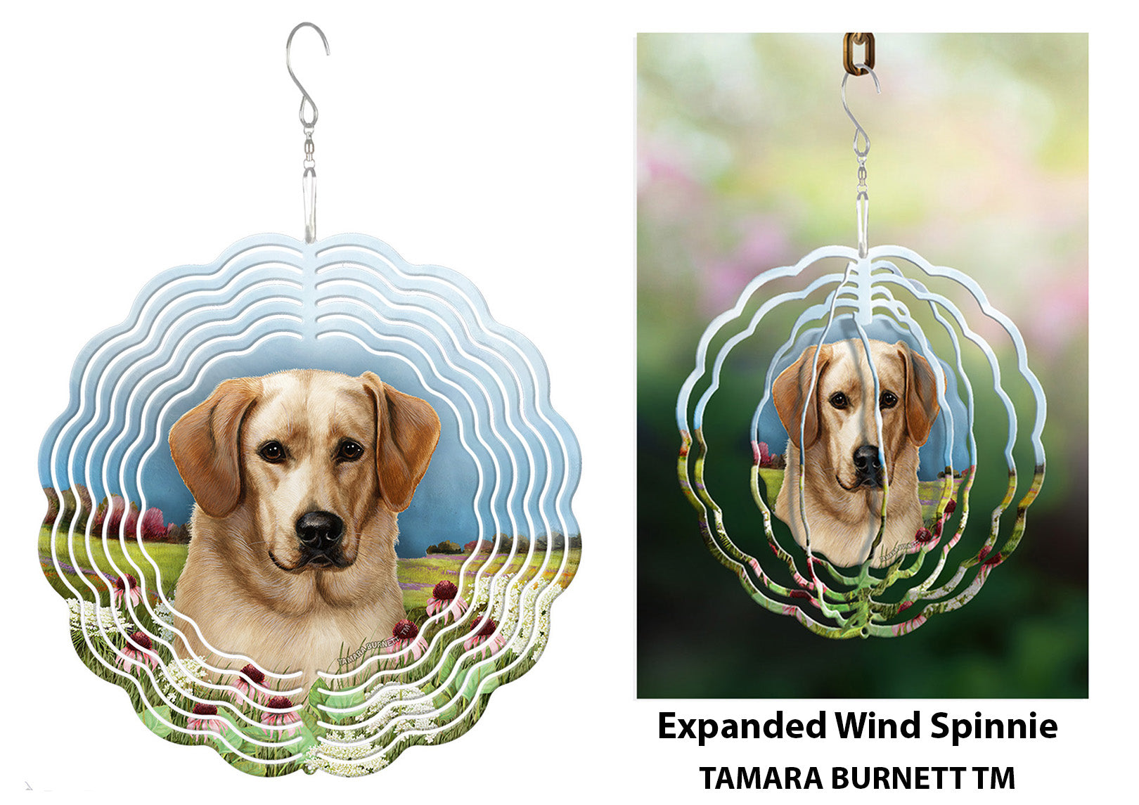 Labrador Retriever American Yellow Front Facing - Wind Spinner
