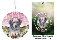 Labrador American Silver Front Face - Wind Spinner