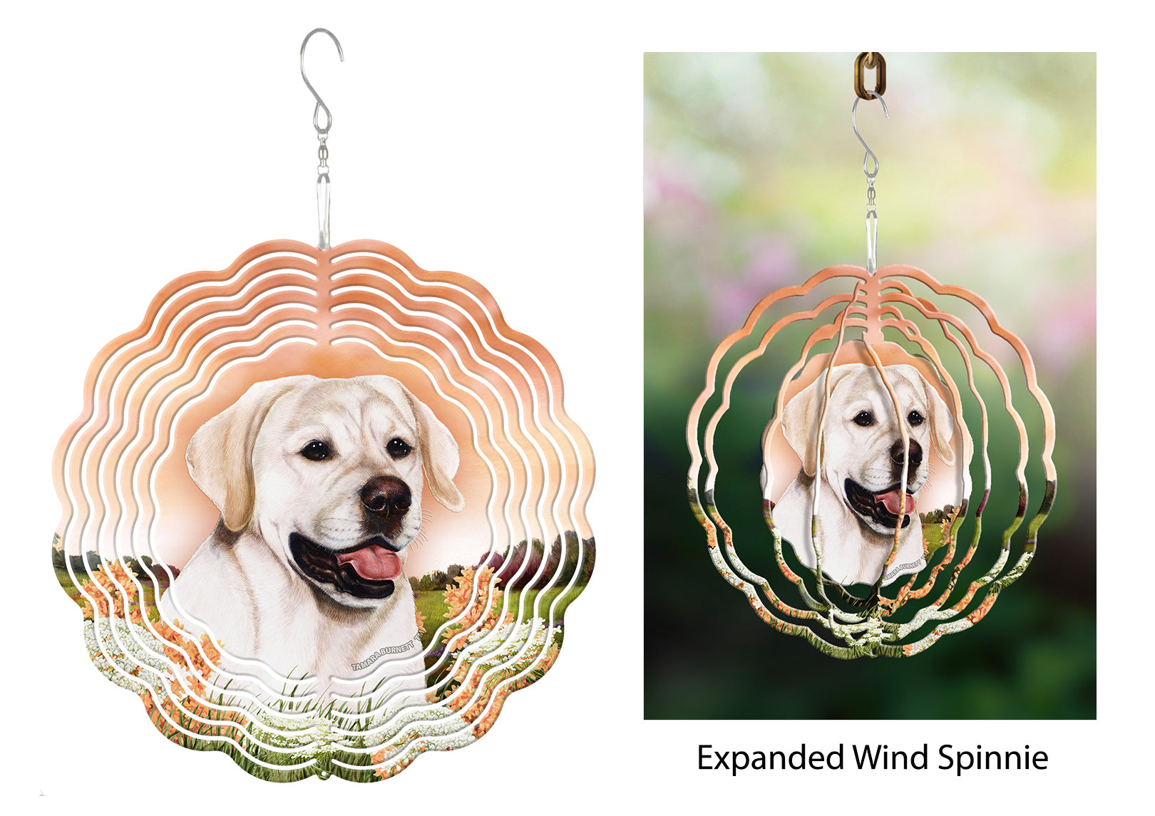 Labrador Retriever (White, English) - Wind Spinner