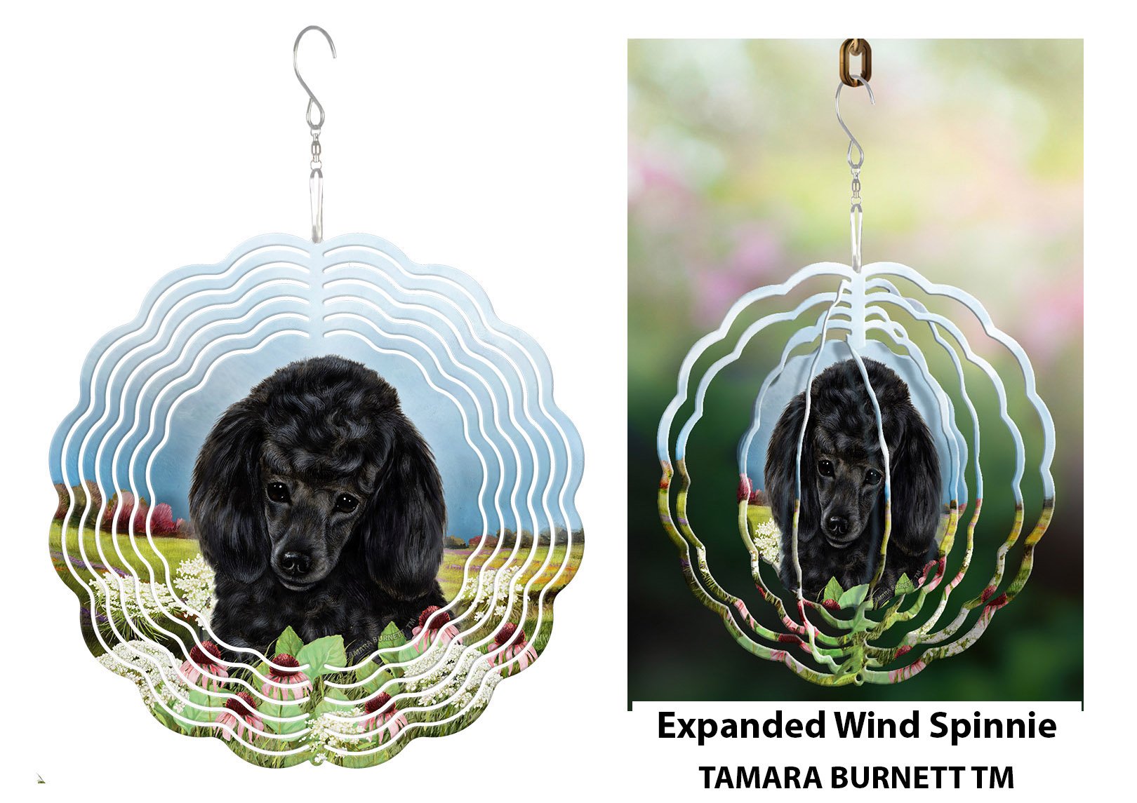Poodle Black - Wind Spinner
