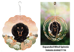 Poodle Black and Tan - Wind Spinner