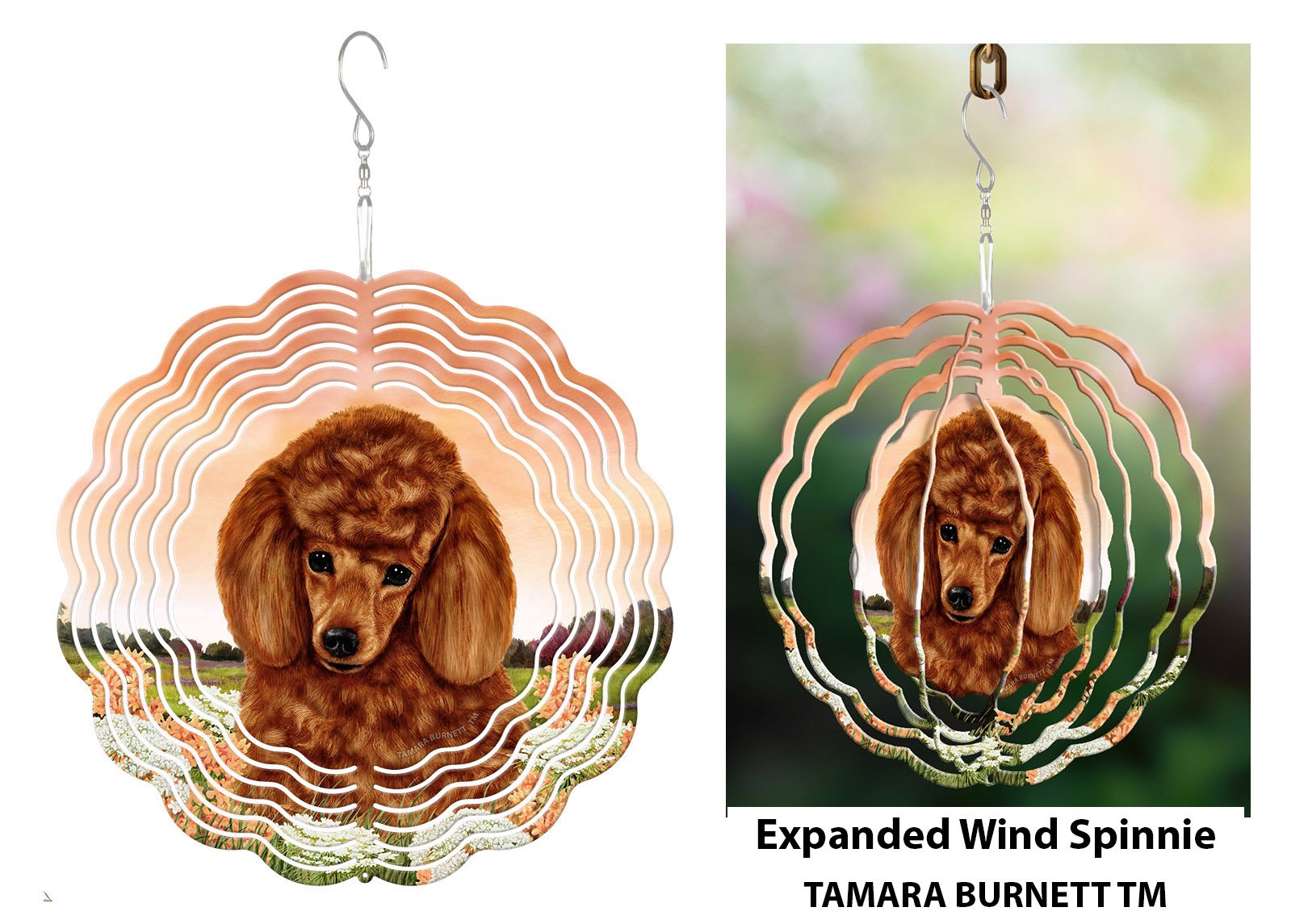 Poodle Red - Wind Spinner