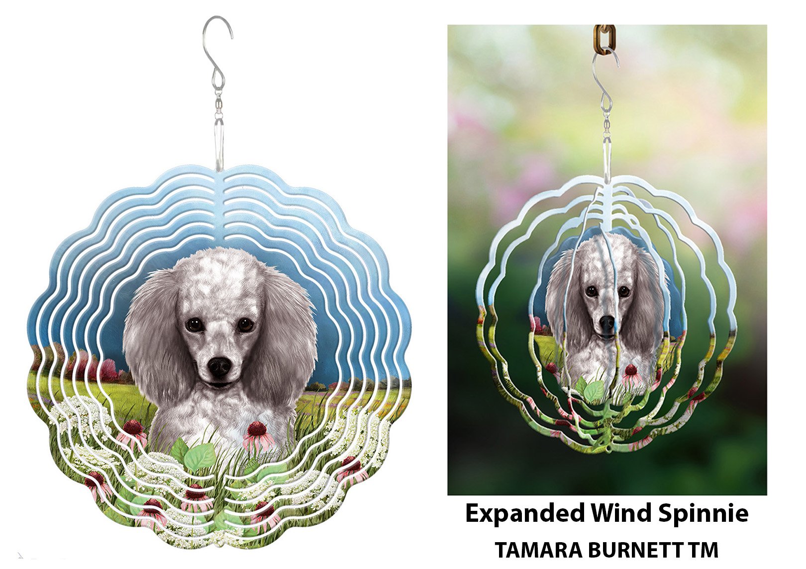 Poodle Silver - Wind Spinner