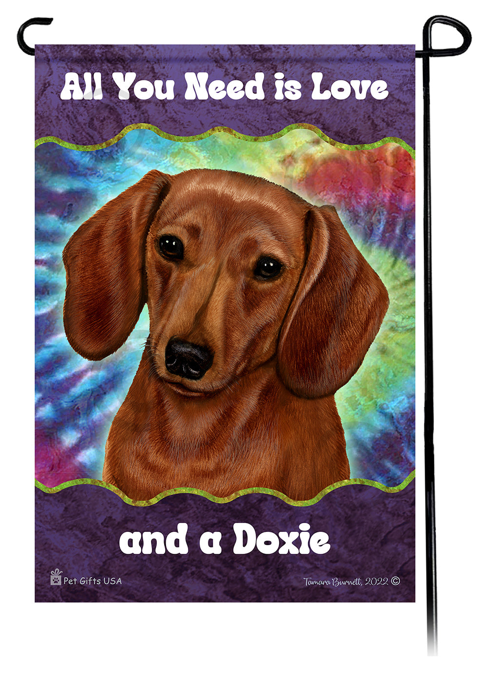 Dachshund SH Red Woofstock Garden Flag