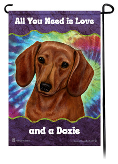 Dachshund SH Red Woofstock Garden Flag