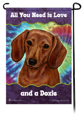 Dachshund SH Red Woofstock Garden Flag