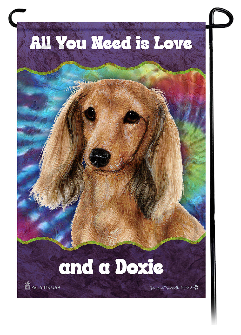 Dachshund LH Cream Woofstock Garden Flag