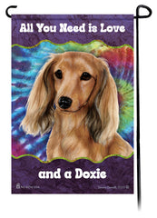 Dachshund LH Cream Woofstock Garden Flag