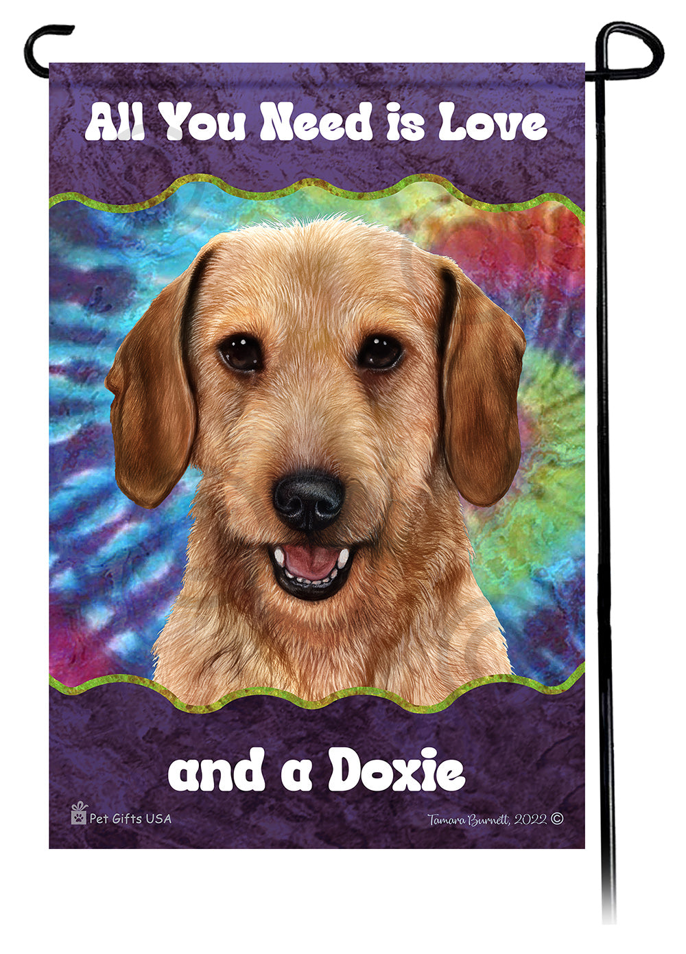 Dachshund WH Wheaten Woofstock Garden Flag