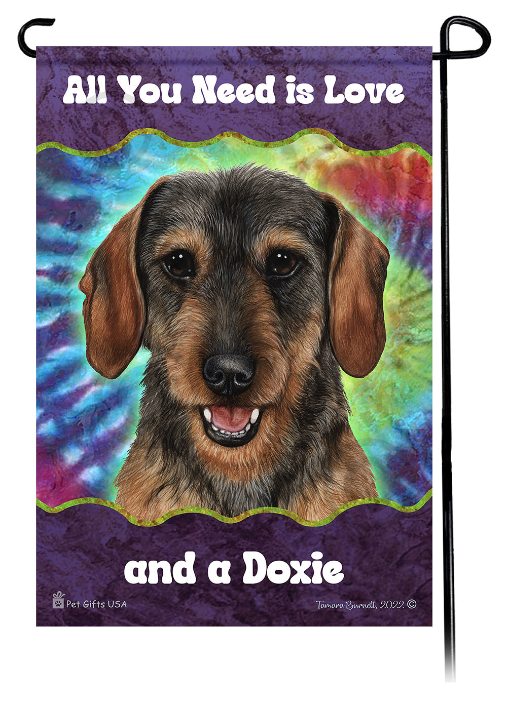 Dachshund WH Wild Boar Woofstock Garden Flag