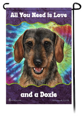 Dachshund WH Wild Boar Woofstock Garden Flag